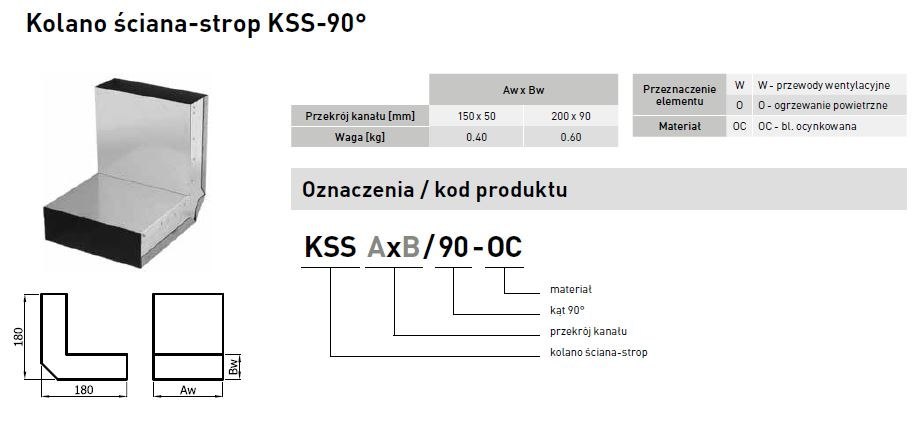 Knee vertical galvanized DARCO KSS 150x50 / 90